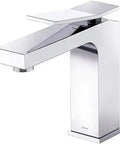 Single Handle Bathroom Faucet In Chrome With Metal Touch-Down Drain, Drip-Free Ceramic Disc Valve, Smooth Turn, Easy Install