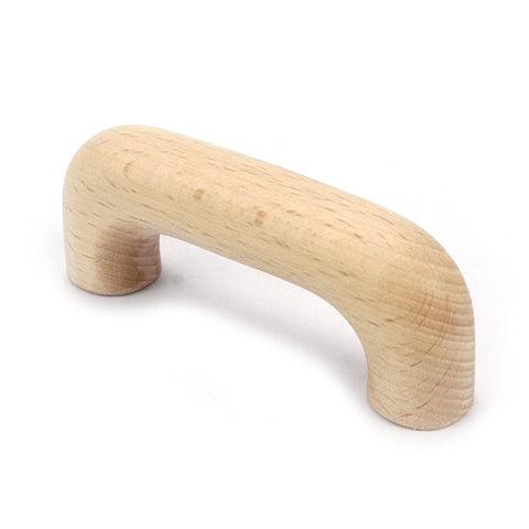 Unfinished Beech Wood Drawer Knob Set Of 10 With 2-1/2 Inch Center To Center Spacing, 64 Mm Hole Distance, 4 Mm Hole Diameter