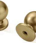 Gold Cabinet Knobs Set 10 Pack Round 1 Inch Brushed Brass Zinc Alloy Dresser Knobs for Kitchen Cabinets and Furniture