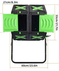37 Gallon Dual Chamber Compost Tumbler With Sliding Doors For Outdoor Gardens Built Tough Rotating Bin With Metal Base