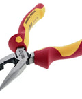 Insulated Industrial Long Nose Pliers 6.3 Inch, Pro Grade Precision Grip with ergonomic cushion handles and slip guard design
