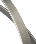 Close-up of Astronomy Inspired Equinox Three-Light Sphere Pendant In Burnished Silver concentric rings.