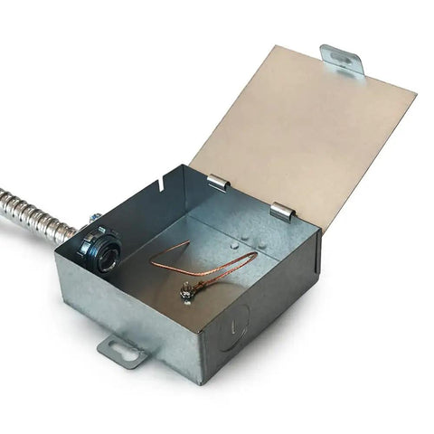 Metal junction box for Node Series 3.25 Inch Integrated LED Surface Mounted Downlight ETL Certified Antique Brass Finish