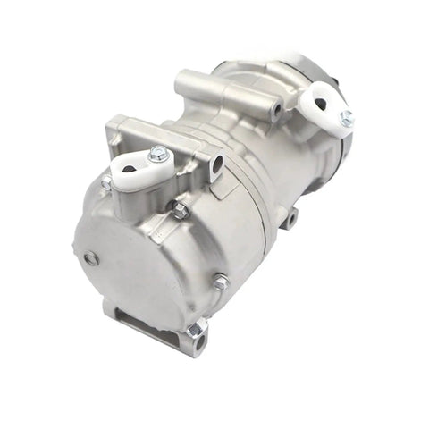 Electric Ac Compressor For Toyota Bz4x And Bz3 Rides Direct Fit Hvac Cooling Part shown from an angle with metal casing.