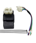 6 Pin AC CDI Box For GY6 Scooters And ATVs Plug And Play CDI Cable Wire Adapter Connector For 50cc 125cc 150cc 4 Stroke Engines Easy Install Durable CDI Ignition Module For Moped Quad Go Kart Bike, shown with connectors and cable ties