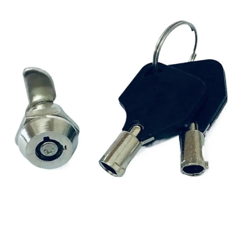 Tubular Cam Lock For Small Gift Boxes And Cabinets with non key retaining, reversible stop cam and two keys, waterproof, rustproof