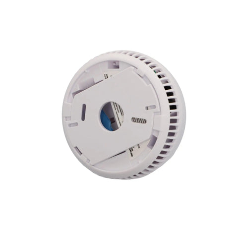 Smoke Detector With Magnetic Holder No Sweating Over Tools Super Strong 3M Adhesive Pads For Snappy Wall Mount LED status view.