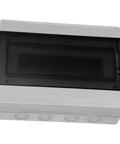 Rugged Weatherproof Outdoor Electrical Junction Box With Breaker Panel Cover, top view showing reinforced structure for solar setups.