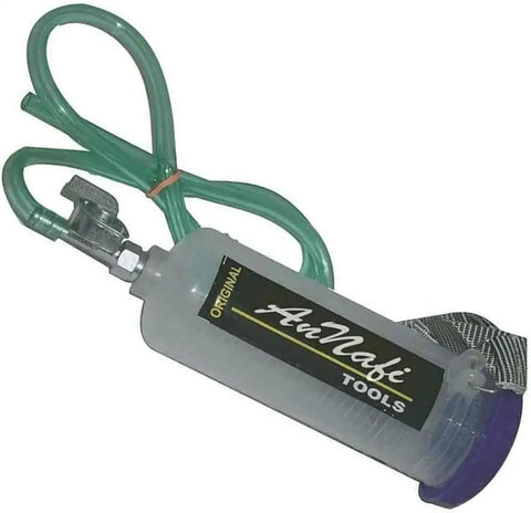 300ml Auxiliary Fuel Tank For Bike Servicing With Clear 50ml Markings, Fuel Hose, Handlebag Hanging Strap, And ON OFF Fuel Tap