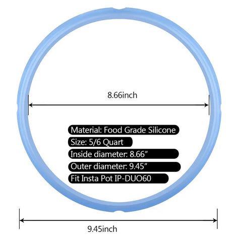 Three Pack 6 Qt Silicone Sealing Ring Set For Electric Pressure Cookers Replacement Gasket For Duo60 Lux60 Duo50 Smart60 Csg60