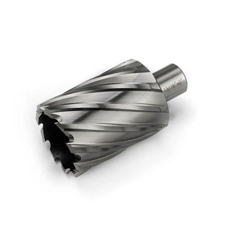 Heavy Duty Annular Cutter with 3/4 Weldon Shank and 1-13/16 Cut Diameter features a spiral design for efficient metal drilling.