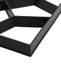 Side view of Walk Maker Stone Mold Kit 15.7x15.7x1.6 Inch Reusable Concrete Paver Molds for DIY outdoor projects, black ABS construction.