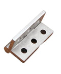 Heavy Duty Stainless Steel Adjustable Door Hinge Set With Six Hole Polished Finish For Industrial Doors And Machinery Cabinets