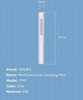 Multi Function Cleaning Pen For AirPods Pro 1 2 3 And Earbuds Case Soft Bristle Brush Kit Metal Tip Flocking Sponge To Keep Your Tech Fresh Quick Cleanin Tight Results Sick Design White with dimensions.