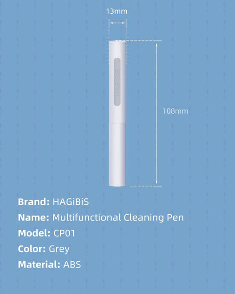 Multi Function Cleaning Pen For AirPods Pro 1 2 3 And Earbuds Case Soft Bristle Brush Kit Metal Tip Flocking Sponge To Keep Your Tech Fresh Quick Cleanin Tight Results Sick Design White with dimensions.