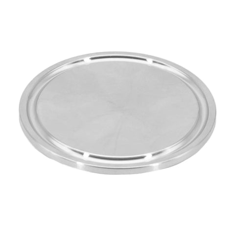 2-inch 304 stainless steel sanitary end cap plug for tri-clamp ferrule, top view, pack of 2
