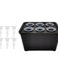 6 Hole Hydroponic Growing Box System For Vegetables Fruits And Flowers Indoor Outdoor Garden Kit with net cups