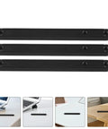 Heavy Duty Plastic Bottom Mount Drawer Slides 12 Pack For Furniture And Dressers, Quiet Smooth Sliding Rails, Black 180mm Length