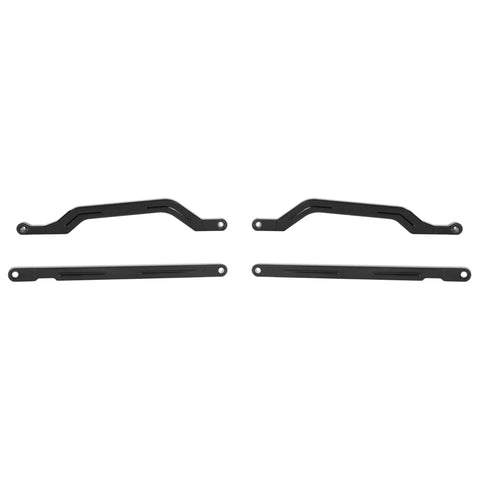High Clearance Boxed Rear Radius Rods Arms For Polaris RZR XP 1000 And RZR XP 4 1000, 2017 To 2023, Aluminum And 304 Stainless Steel, Powder Coated Finish, Built Tough For Off Road Suspension Upgrade, black set