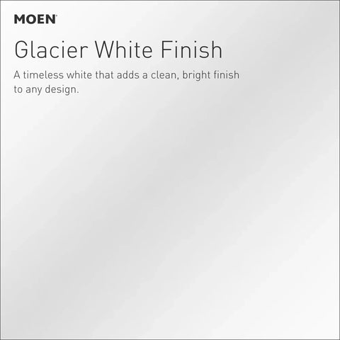 Glacier White Finish sample showcasing a clean, bright look for design aesthetics.