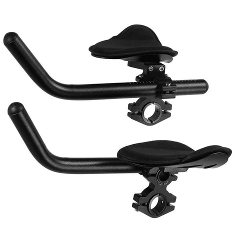 Aluminum Alloy Aero Bar Arm Rest For Bike Handlebar, Go-To Ergonomic Relaxation Pad For Triathlon And Road Cycling, Thick Foam Padding