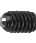 Ten Piece M4mm Hex Socket Ball Spring Plungers Crafted From Rock Solid Carbon Steel For No Hassle Installation And Tight Pressure Positioning On Any Project You Take On - close-up of a black carbon steel ball plunger.