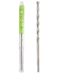 HLOFIZI 1/2-in x 12-in masonry drill bit, carbide tip, 3-flat shank; packaged left, loose bit right