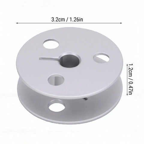 Rock Solid Game Changing Precision Aluminum Bobbins For Durkopp 1767 767 867 887 Industrial Sewing Machines 2 Pack showing dimensions.