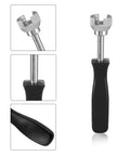 3 Piece Car Drum Brake Tool Kit With Spring Compressor Brake Spoon And Double Ended Pliers For Universal Automotive Drum Repair Install Remove Adjust Set Black tool details