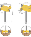 Heavy Duty 1/4 Inch Shank Spoilboard Surfacing Router Bit Set Carbide Tipped For Slab Flattening, Pro Grade Woodworking Bits
