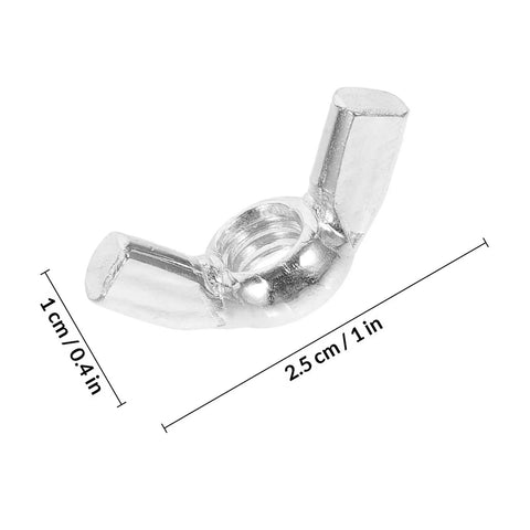 Premium Heavy Duty Steel Wing Nuts For Hurricane Shutters 20 Pack With 18 Tooth Grip, 2.5 cm silver metal nut for easy fastening.