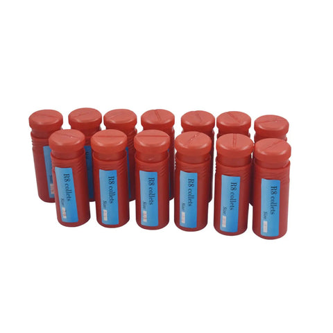 R8 Collets Set 13 Pack Precision Milling Collets One Eighth Inch To Seven Eighth Inch Heavy Duty Mill Chuck Holder in red containers