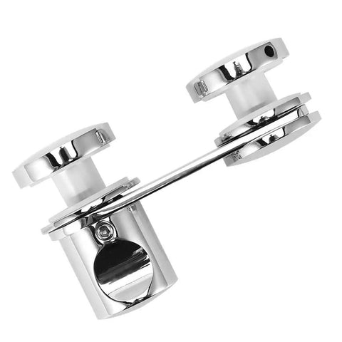Heavy Duty Frameless Shower Door Latch With No Sweat Bolt Setup Smooth Glass Security Lock for bathroom sliding gates, chrome finish.