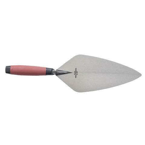 London Brick Trowel With DuraSoft Handle For Pro Masonry Projects Thirteen By Five Point Three Eight Inch Forged High Carbon Steel
