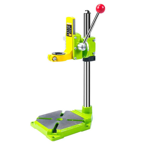 Heavy Duty Floor Drill Press Workstation With 0 To 90 Degree Rotating Frame For Drill Press And Rotary Tools Adjustable Pro Grade Tabletop Stand 27.5mm To 43.6mm Clamping Range Clear Graduation Transparent Pointer Durable Precision