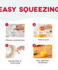 Step-by-step guide to using Dash Dual Electric Citrus Juicer Machine With Auto Reversing Reamer And Adjustable Pulp Control.