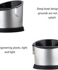 Badass Espresso Knock Box With Detachable Scraper And Shock Absorbent Base 700ML showing deep bowl design and ABS material.
