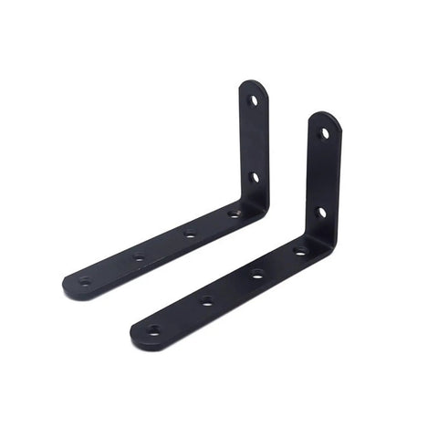 Iron L Corner Bracket Set Four Pack For Loose Joints Beef Up Multi Point Fastening For Cabinet Shelves DIY Furniture Repair And Reinforcement