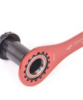 Pro Grade 16 Notch Bottom Bracket Wrench 44 To 48 Millimeter For Bike Maintenance Red Accessory with crankset detail