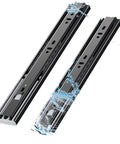 Beefy 12 Inch Drawer Slides Two Pack Full Extension Bottom Mount Three Fold Hidden Rails With Ball Bearing Track Stainless Steel Build Tough