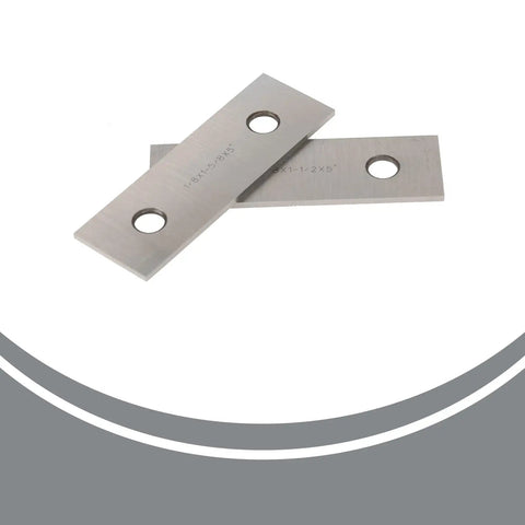 Ten Pack One Eighth Inch Thick Five Inch Hardened Machinist Parallel Set For Precision Clamping In Drill Press Milling And Grinding Projects With Two Holes And Tight 0.0002 Inch Tolerance