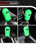 Flat Out Smooth Shifting Universal Gear Knob Featuring Glowing Phantom Etching, applied in different car interiors.