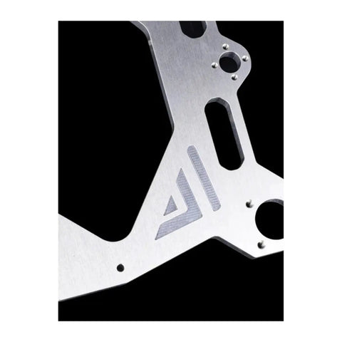 Close-up of Heavy Duty Z Axis Bracket Kit For 3D Printer Mods CNC Machined Aluminum, highlighting precision machining details.