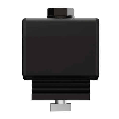 Heavy-Duty Dark Solar End Clamps Secure PV Modules 30 To 46 mm Widths with sleek design and top view angle for enhanced integration.