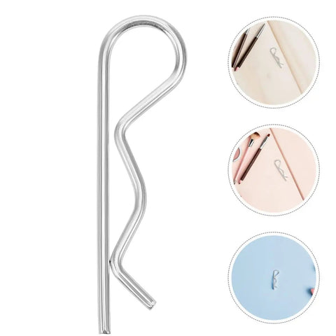 Heavy Duty Stainless Steel Cotter Pins With Wavy R Shape Design For Secure Fastening And Anti Loosening Industrial Hitch Applications showing profile view.