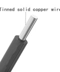 Close-up of tinned copper wire from 18 AWG Solid Hook Up Wire Kit With 6 Color Tinned Copper PVC Insulated Jumpers 20 Ft Each Easy To Strip Heat Resistant Up To 80 C Great For Pro PCB Projects Breadboarding And DIY Electronics