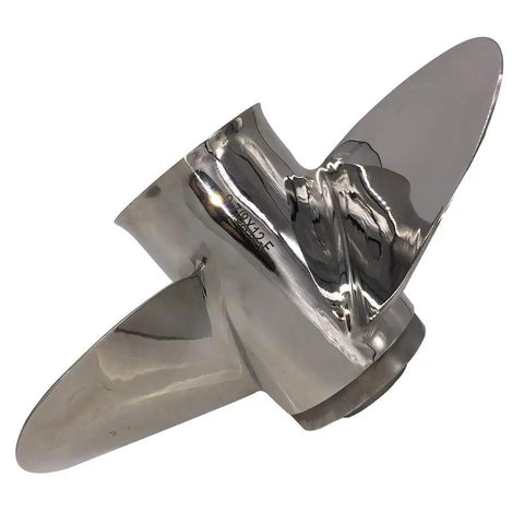 High Polished Stainless Steel Propeller 9 7 8 Inch Diameter Right Hand 3 Blade For Yamaha 20 30HP Outboard Motor Pressed In Rubber Hub 9 7 8 By 12 Pitch Performance Upgrade