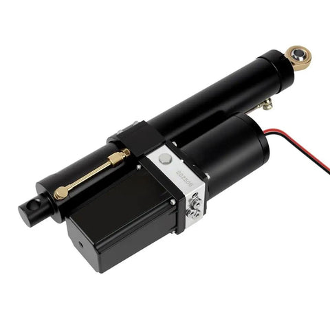 Built Like A Tank 18000N Linear Actuator With IPX6 Waterproof Seal, black motor design, suitable for solar and marine applications.