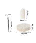 Smooth As Butter Wool Polishing Wheels And Buffing Kit For Jewelry Crafting Rotary Tool Accessories Dremel Compatible. Three wool buffing heads included.