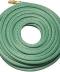 Coiled Green One Fourth Inch By 100 Foot Single Hose With Argo Connector Beefy Heavy Duty Flexible Water Hose For Garden Garage And DIY Projects.